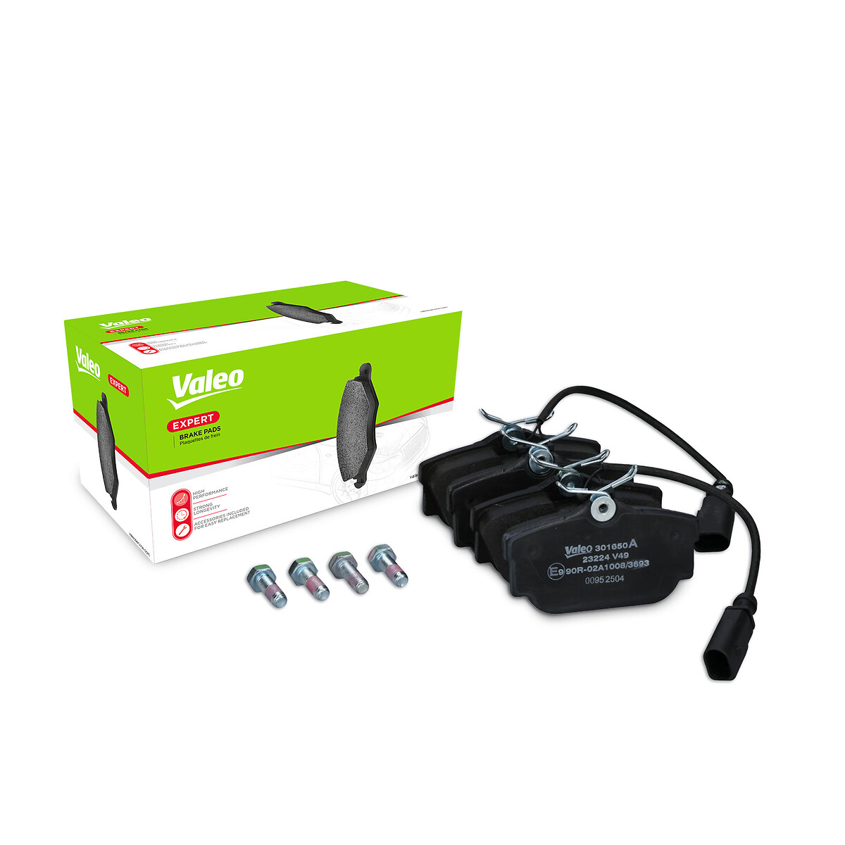 Jeu de 4 plaquettes de frein VALEO ref. 301650A